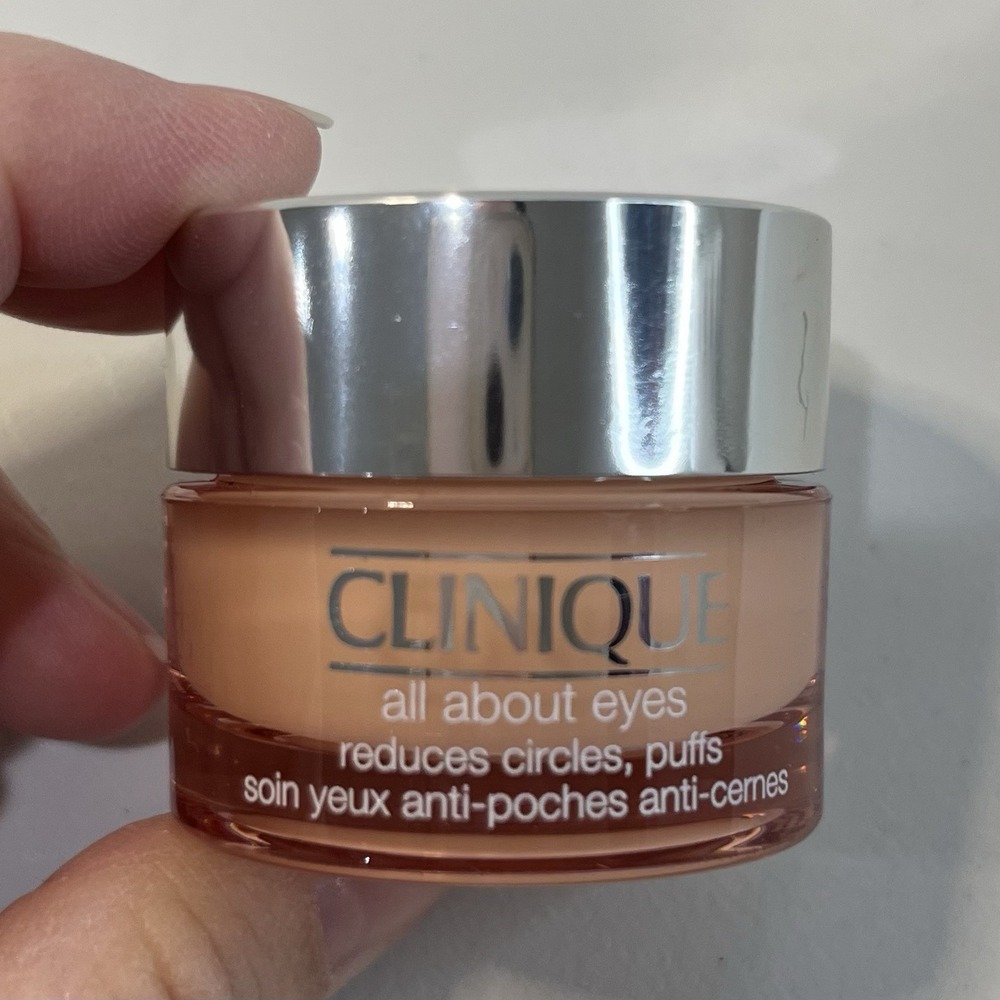 0.5 oz Full Size Clinique All About Eyes RICH Cream‎ Reduces Circles Puffs